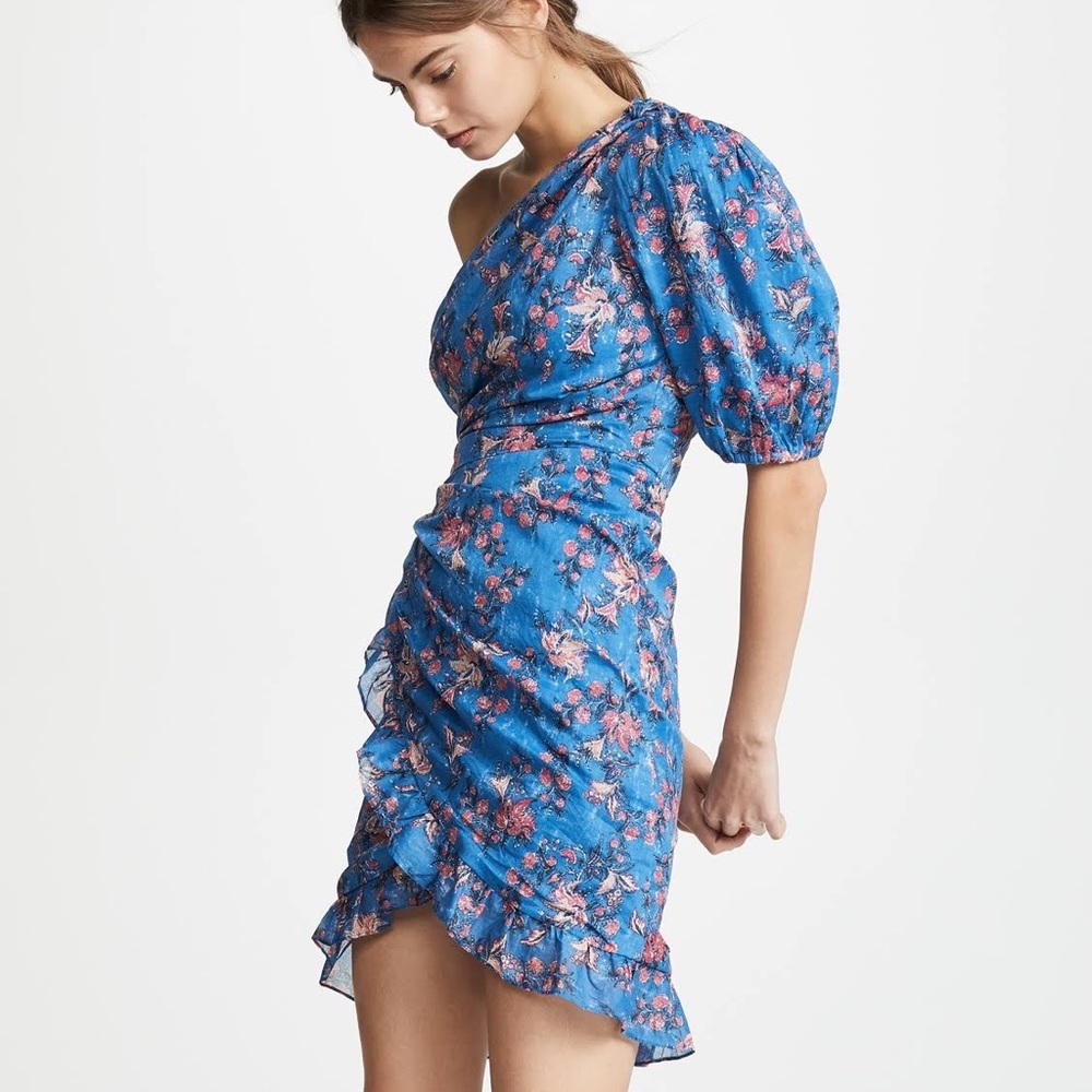 Etoile Isabel Marant Blue Print Mini Dress - Picture 7 of 8